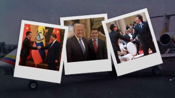 Daniel Noboa en reuniones con líderes de China, Estados Unidos y Argentina. (Composición: Ecuavisa)