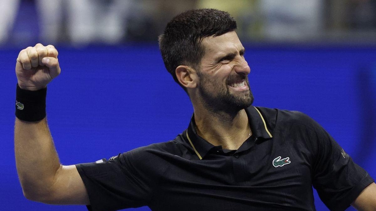 Novak Djokovic, tenista serbio celebrando su pase. (US Open)