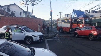 La zona en donde se produjo el siniestro de tránsito, este 4 de septiembre. (Cortesía del CBQ)