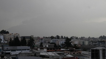 Lluvias en el sur de Quito. (API)