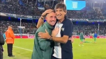 Gustavo Costas y Damián Díaz se encontraron en Argentina. (Redes sociales)