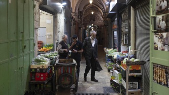 Las calles de la Ciudad Vieja de Jerusalén a pocos días de que empiece la Semana Santa. (EFE)