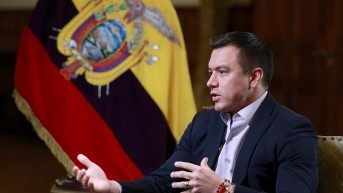 Imagen de Daniel Noboa, en una entrevista con BBC Mundo, el 19 de marzo de 2025. (Presidencia de Ecuador)