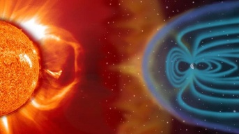 Fotografía que representa una tormenta geomagnética. (Internet)