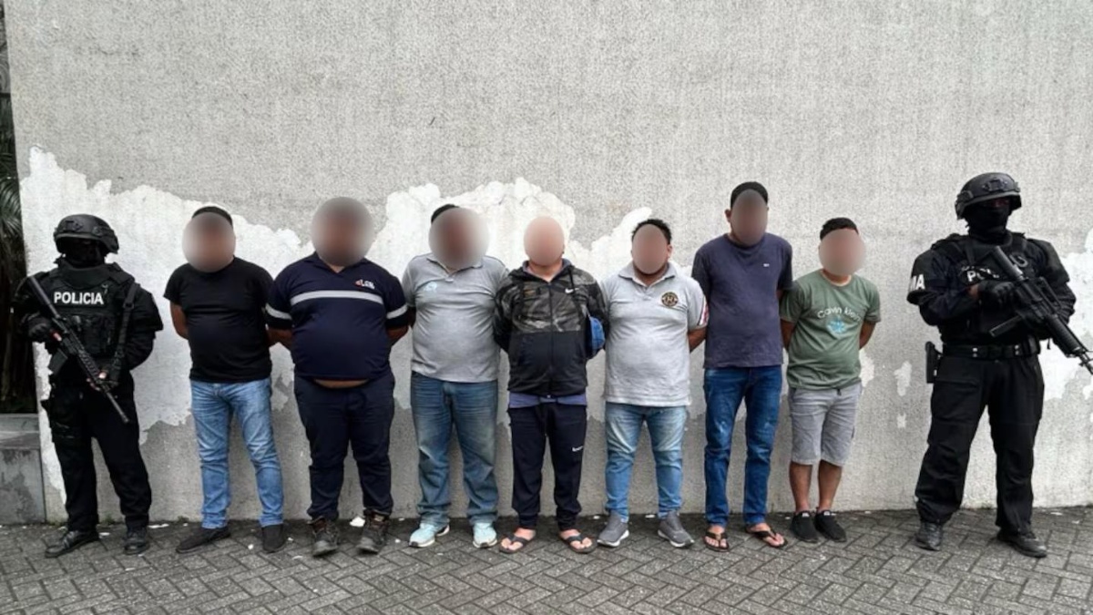 Integrantes de la organización vinculada a Las Águilas y Los Lagartos. (Policía Nacional)