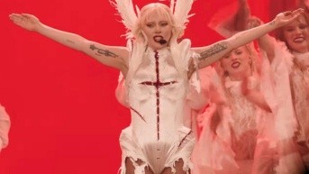 Lady Gaga en su presentación en Coachella 2025. (Foto: Internet.)