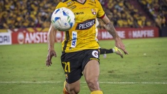 Joaquín Valiente, jugador de Barcelona SC, en el partido ante Universitario por Copa Libertadores (Foto: Barcelona SC)