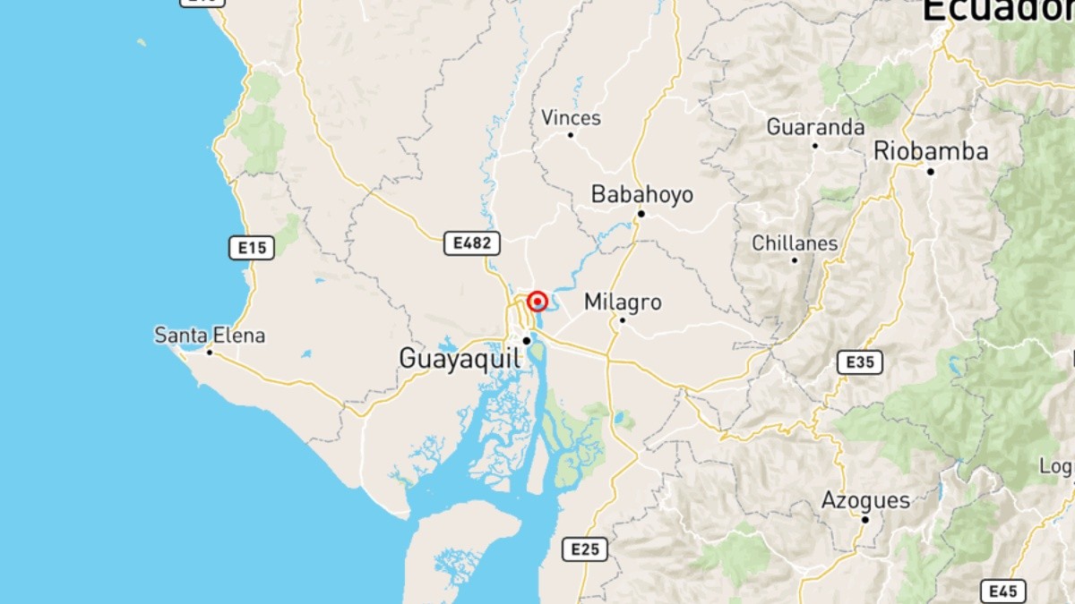 El sismo se originó en el cantón Simón Bolívar. (Google Maps)