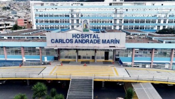 Exteriores del Hospital Carlos Andrade Marín en Quito. (Foto: Instituto Ecuatoriano de Seguridad Social)