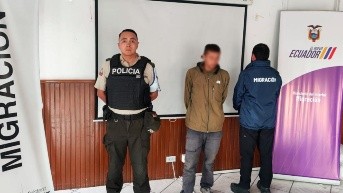 Imagen del ciudadano colombiano detenido en Quito. (Policía Nacional)