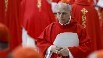 La fotogafía del cardenal estadounidense-peruano Robert Prevost. (FABIO FRUSTACI / EFE)