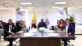 El Pleno del Consejo de Participación Ciudadana que se reunió para resolver el Reglamento de Comisiones. (Consejo de Participación Ciudadana y Control Social)