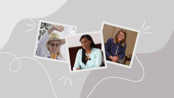 Annabella Azín, Diana Salazar y María José Pinto. (Composición: Ecuavisa)