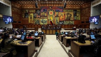 Imagen referencial del Pleno del Órgano Legislativo, en Quito. (Asamblea Nacional)