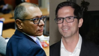 Jorge Glas, exvicepresidente correísta y Carlos Bernal, exsecretario del Comité de la Reconstrucción de Manabí.