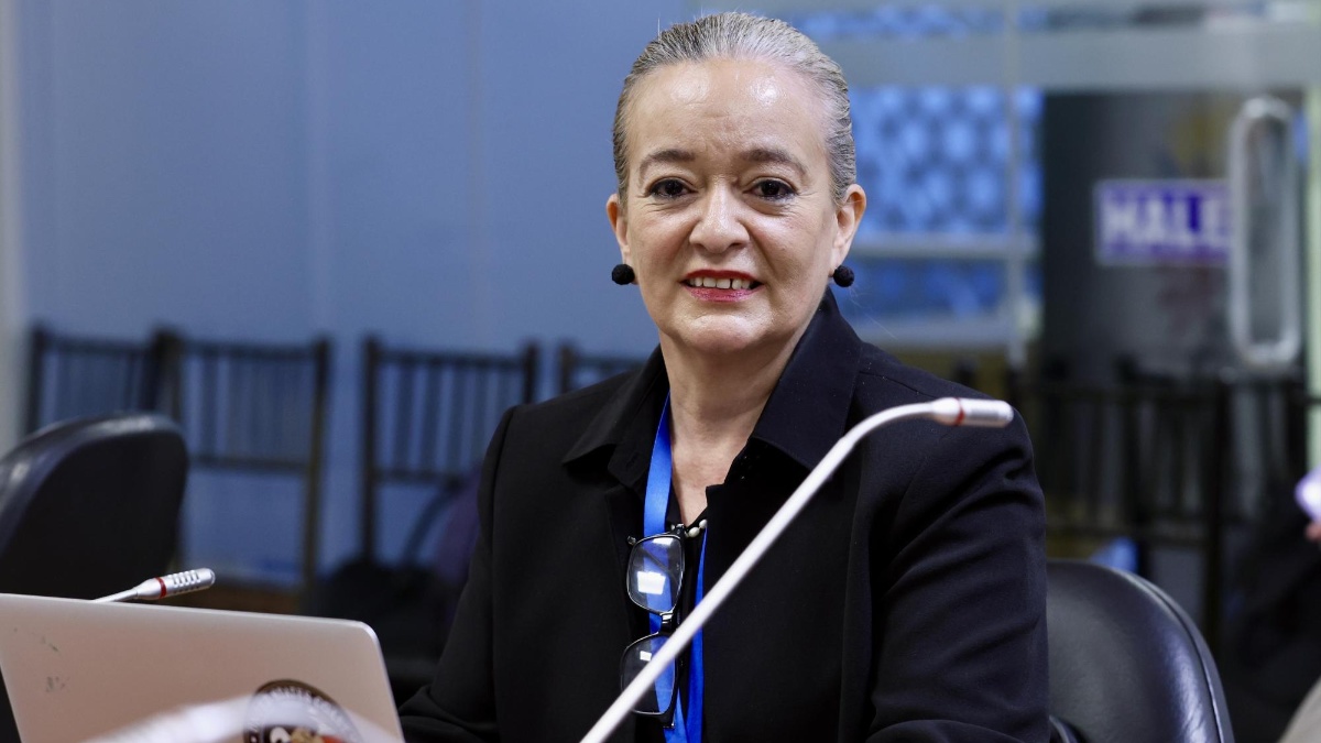 Imagen de María Carrasco Yépez en la Comisión de Relaciones Internacionales y Movilidad Humana. (Flickr de la Asamblea Nacional)