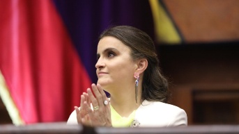 María José Pinto en la posesión. (Flickr Asamblea)