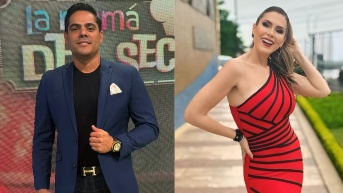 Jimar y Gabriela Guzmán en los estudios de Ecuavisa. (Ecuavisa)