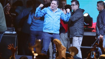 Andrés Arauz en una fotografía del 20 de agosto de 2023. (API)