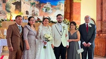 Glenda Morejón tuvo su boda eclesiástica con Marlon Ricardo Pesantez (Foto tomada del Instagram de Glenda Morejón)