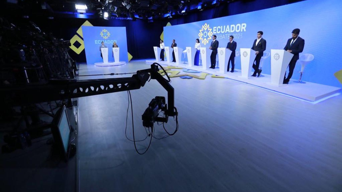 Imagen de archivo del debate presidencial de las elecciones anticipadas de 2023. (CNE)