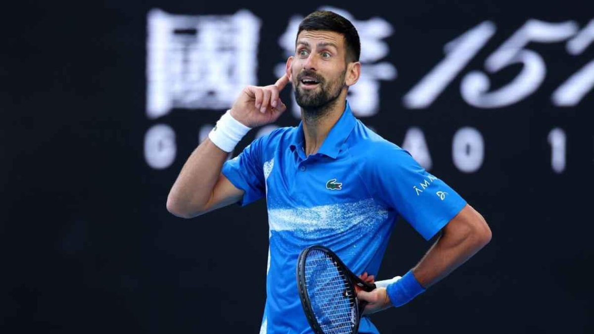 Novak Djokovic celebra su victoria frente a Tomas Machac (Foto: Internet)