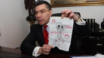 El abogado Oswaldo Trujillo en su oficina. (API)