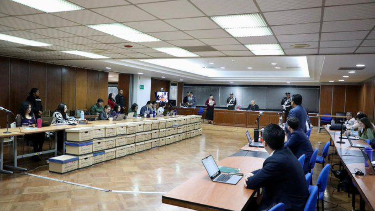 La audiencia en la Corte Nacional de Justicia, en Quito. (Cortesía de Fiscalía)