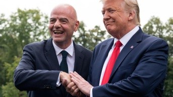 Gianni Infantino y Donald Trump. (ARCHIVO)