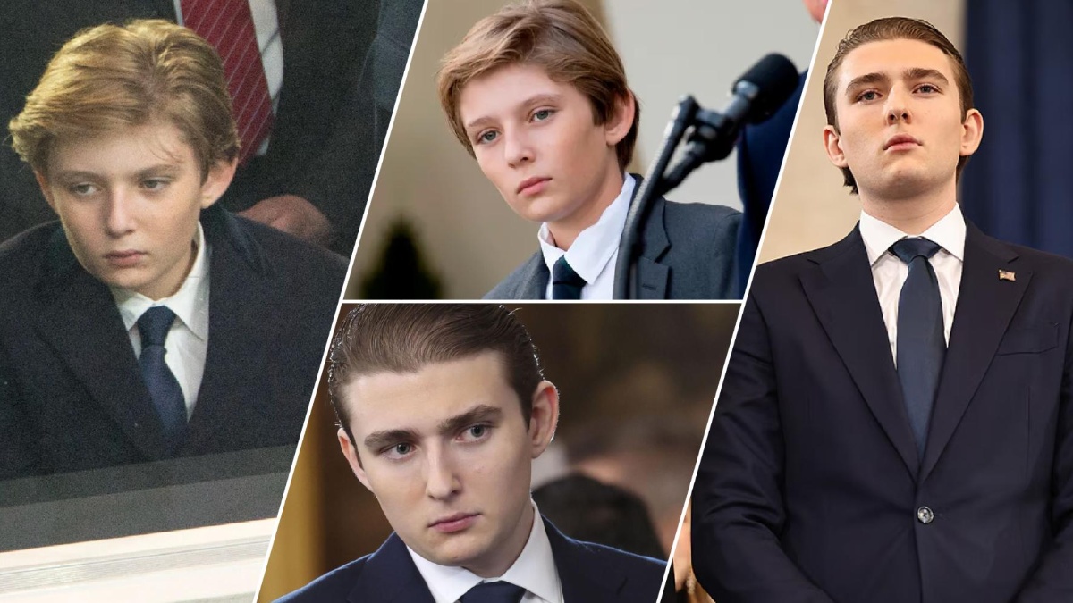Imágenes de archivo de Barron Trump, hijo menor de Donald Trump con Melania Trump. (COMPOSICIÓN / ÁLVARO CHIRIBOGA)