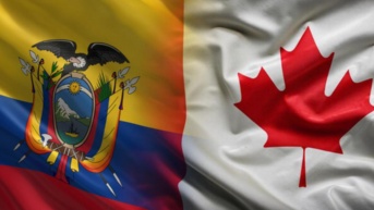 Banderas de Ecuador y Canadá. (Ministerio de Producción)
