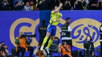 Cristiano Ronaldo celebra un gol con el Al Nassr (FAYEZ NURELDINE / AFP)