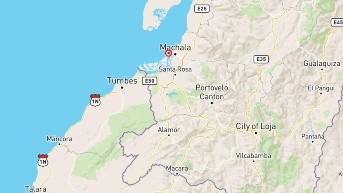 Registro del sismo en Machala. (IG)