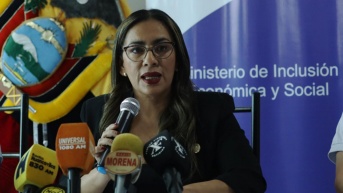 Imagen de Zaida Rovira, entonces ministra de Inclusión Social, en junio del 2024. (API)