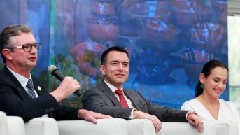 Dos de los ministro de Noboa fueron removidos. Juan Carlos Vega renunció al Ministerio de Economía y Finanzas, e Inés Manzano salió del Ministerio del Ambiente y pasó al Ministerio de Energía y Minas. (Flickr Presidencia)