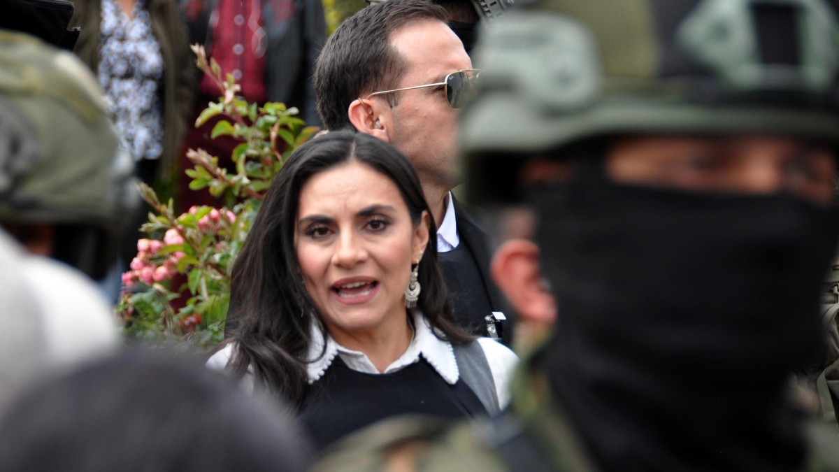 Imagen del 9 de febrero de 2025 de la vicepresidenta de la República, Verónica Abad. (Boris Romoleroux / API)