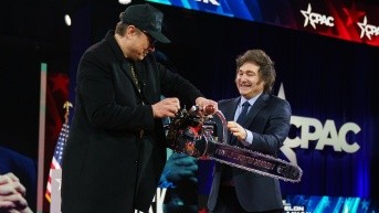 Milei inauguró así su agenda en Estados Unidos. (EFE)