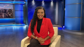 Paola Cabezas durante una entrevista para Contacto Directo. (Ecuavisa)