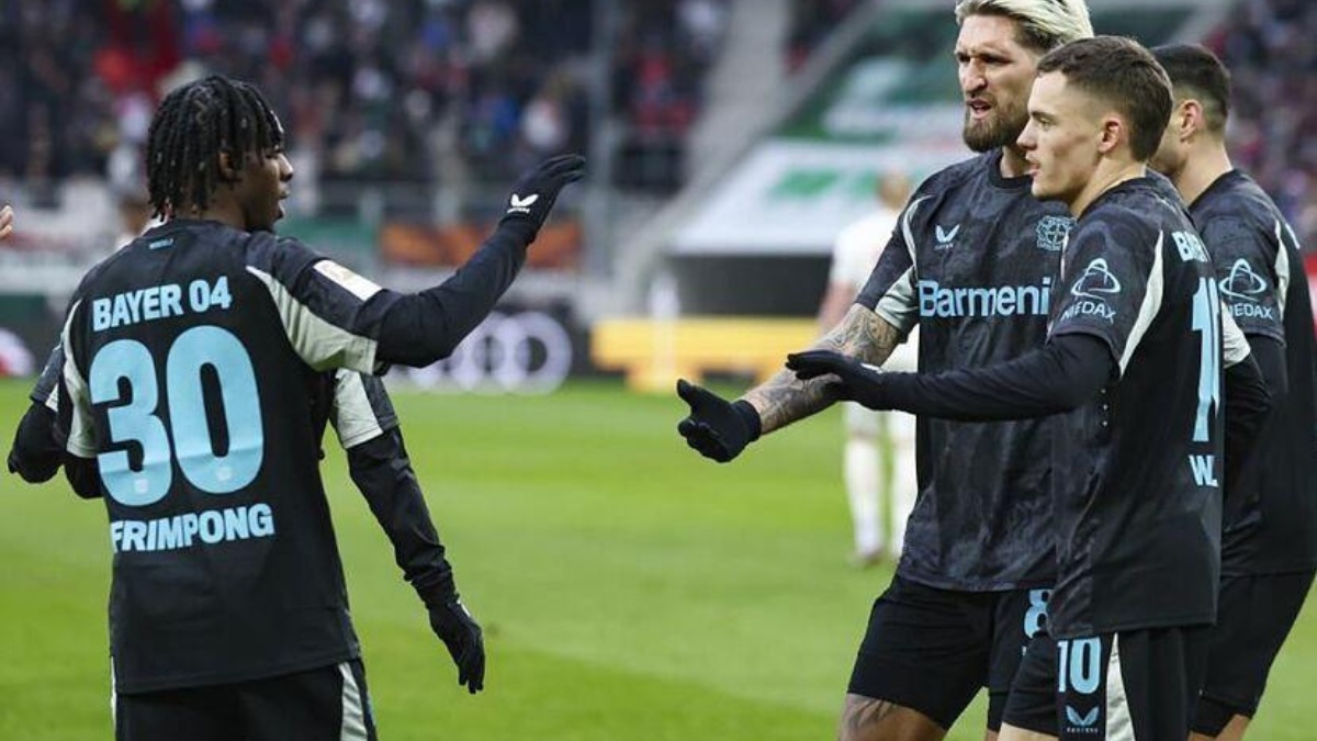 Jugadores del Bayer Leverkusen celebrando. (Bundesliga)