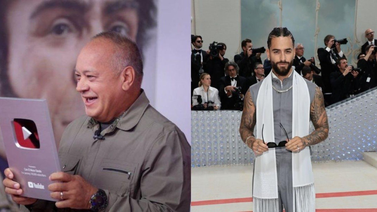 Diosdado Cabello y Maluma (Portada Ecuavisa)