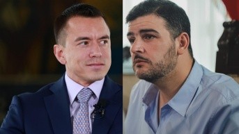 Fotos del presidente Daniel Noboa y Aquiles Álvarez, alcalde de Guayaquil. (Archivo)