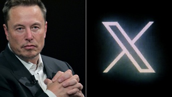 Esta combinación de imágenes creada el 10 de octubre de 2023 muestra (izq.) a SpaceX, X y al CEO del fabricante de autos eléctricos Tesla, Elon Musk. (Foto: AFP)