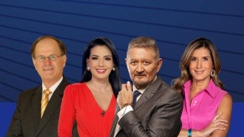 De izquierda a derecha: Andrés Carrión, María Fernanda Suasnavas, Byron Galarza y Ruth del Salto. (Composición Ecuavisa)