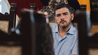 Foto de archivo de Aquiles Álvarez, alcalde de Guayaquil, en una sesión del Concejo Municipal. (Alcaldía de Guayaquil)