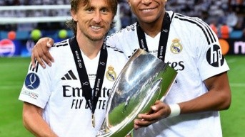 Luka Modric y Kylian Mbappé en el Real Madrid. (Archivo)