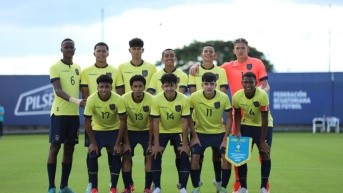 Jugadores de la selección ecuatoriana sub 17. (FEF)
