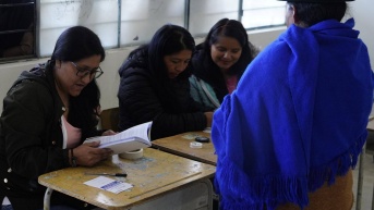 Inicio de la jornada electoral en Cangahua (API)