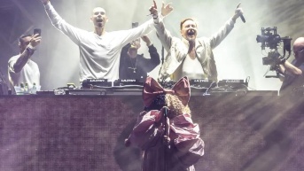 Afrojack, David Guetta y Sia. (Foto: Internet.)