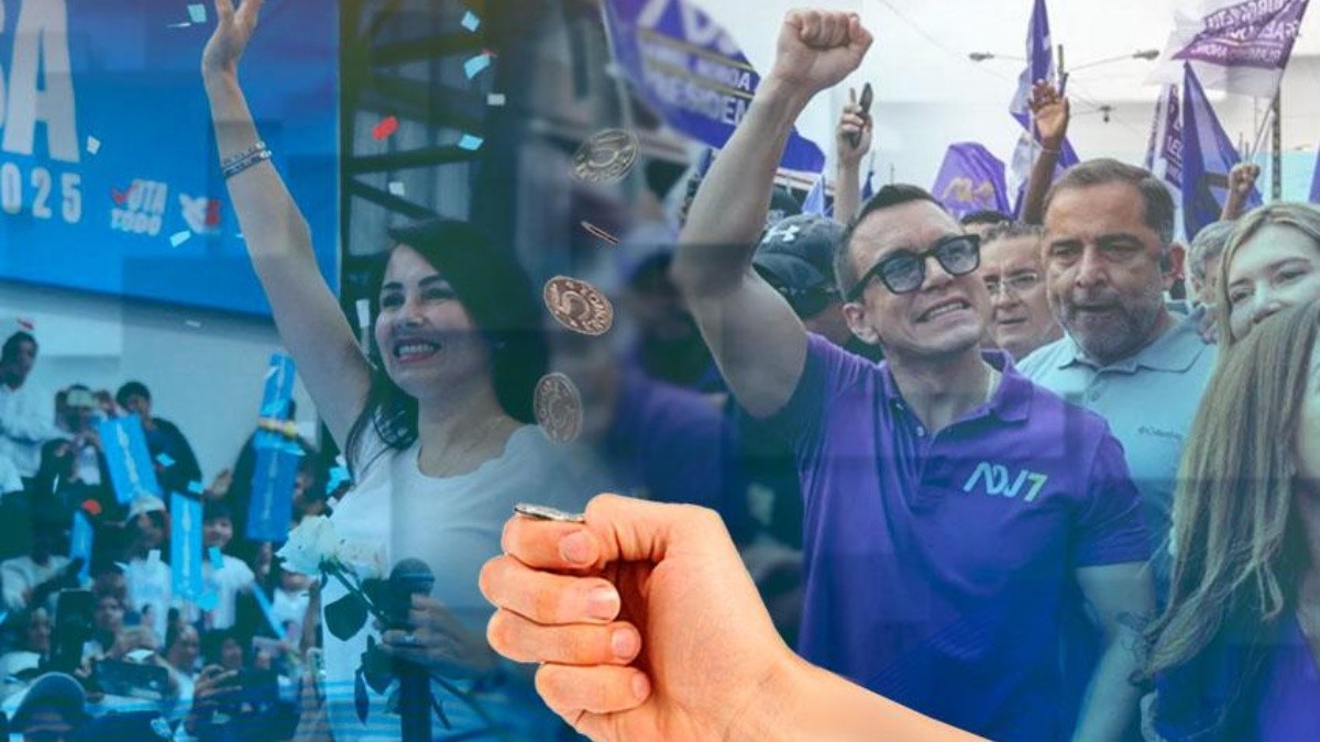 Daniel Noboa y Luisa González (Ecuavisa)