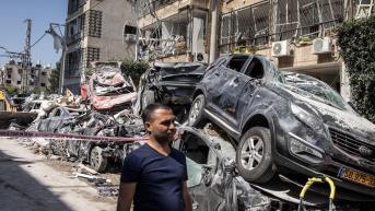 Imagen de este domingo 15 de junio de una zona de la ciudad de Bat Yam, en Israel. (AFP)